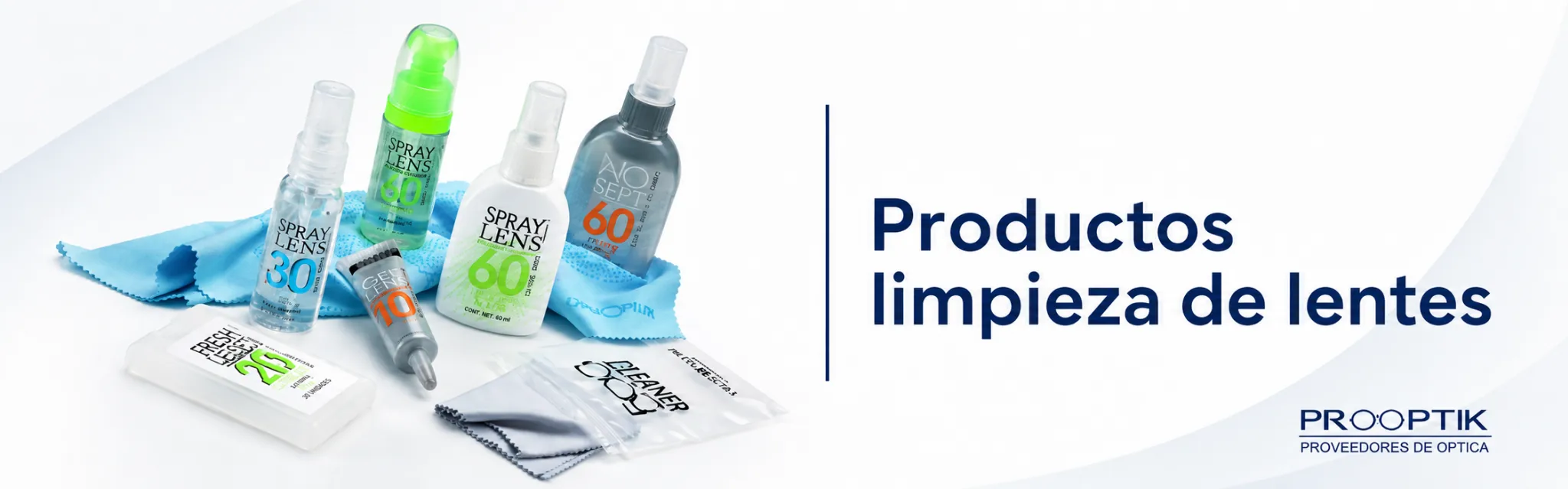 Productos para limpieza y cuidado de lentes